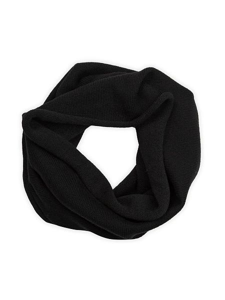 Теплый снуд из шерсти мериносов, цвет черный, фото 2