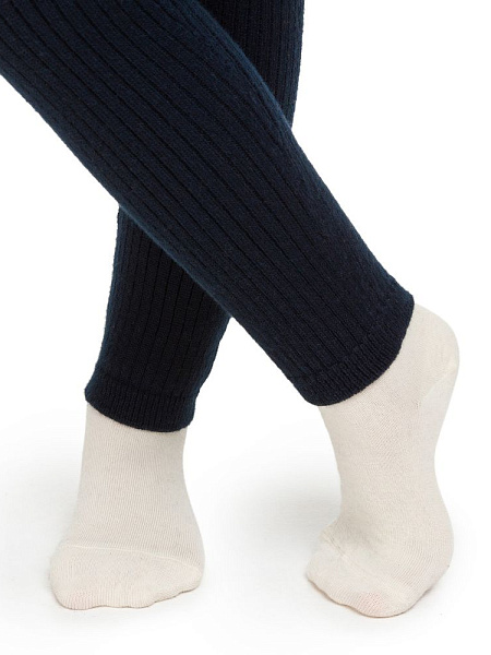 Бесшовные гамаши для детей, 50% шерсть мериносов 50% акрил, цвет синий, фото 5