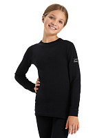 Термофутболка для девочек-подростков серии SOFT. Знак Woolmark Черный