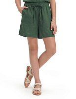 Шорты для девочки короткие LINEN Темно-зеленый