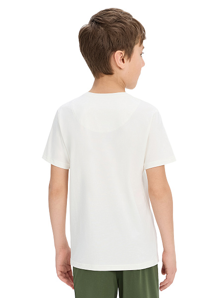 Футболка Bamboo для мальчика, цвет молочный, фото 2