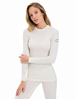 Термобелье футболка серии SOFT с длинным рукавом. Знак Woolmark Молочный