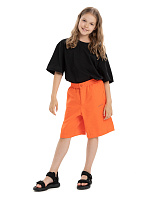 Шорты-бермуды из 100% льна для девочек-подростков Оранжевый
