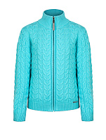 Кардиган на молнии Super Fine Merino Wool подростковый для мальчиков Голубая бирюза