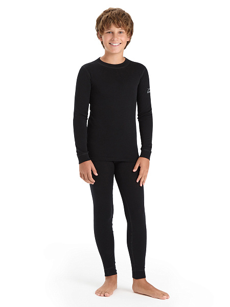 Термобелье кальсоны для мальчиков-подростков серии SOFT. Знак Woolmark, цвет черный, фото 4