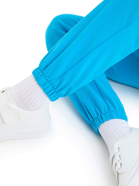 Брюки-джоггеры детские для мальчиков серии Cotton, цвет бирюзовый, фото 6