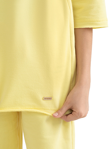 Футболка детская для девочек серии Cotton, цвет желтый, фото 4