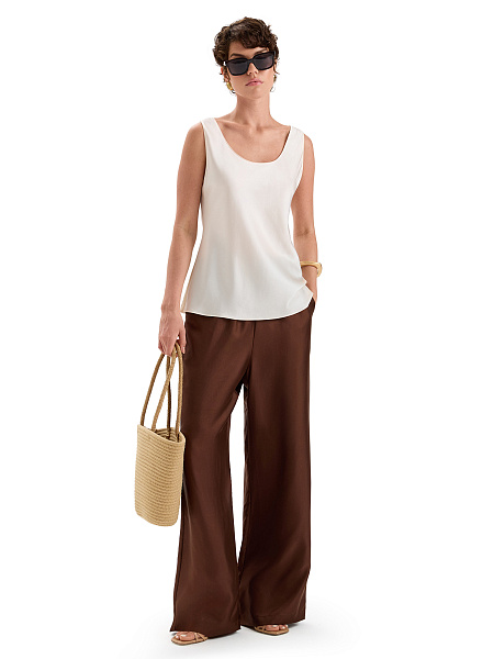 Топ женский SILK, цвет кремовый, фото 6