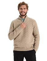 Джемпер мужской с косами Бежевый