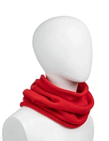 Теплый снуд из шерсти мериносов Алый