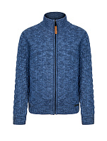 Кардиган на молнии Super Fine Merino Wool подростковый для мальчиков Джинс меланж