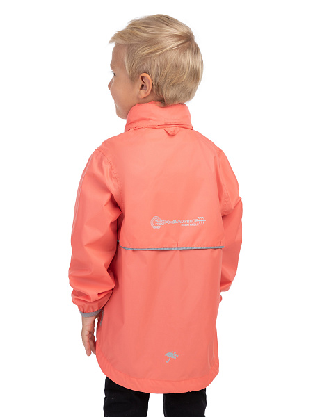 Ультралегкая куртка-ветровка для мальчиков из мембраны, цвет лайм неон, фото 5