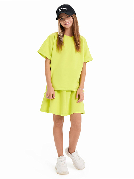 Юбка для девочки ORGANOMICA Cotton, цвет лайм, фото 1