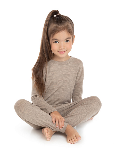 Пижама для девочки из шерсти мериносов, фото 1