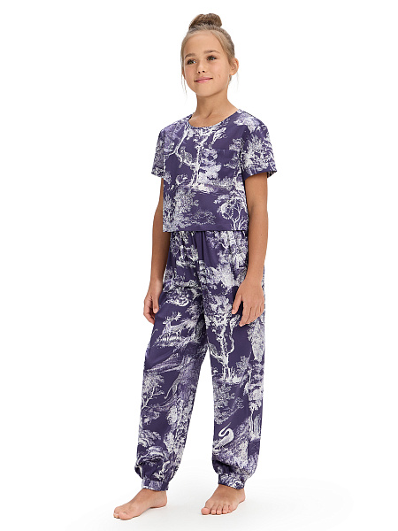 SILK Костюм для девочки, цвет принт темный toile de jouy, фото 1