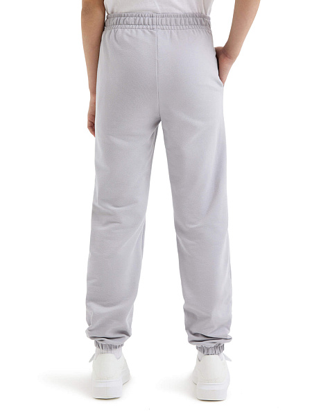 Брюки-джоггеры подростковые для мальчиков серии Cotton, цвет светло-серый, фото 4