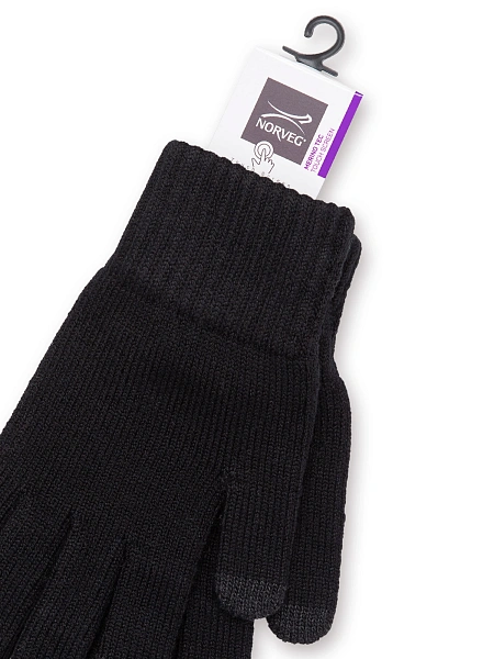 Перчатки мужские сенсорные, цвет черный, фото 2