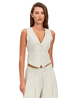 NORVEG LINEN Жилет женский Бежевый меланж
