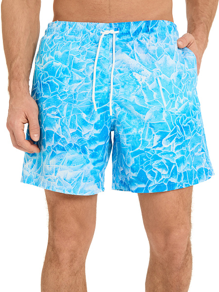 Шорты плавательные, цвет голубой, фото 4