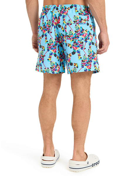 Шорты плавательные, цвет голубой пепельный, фото 3