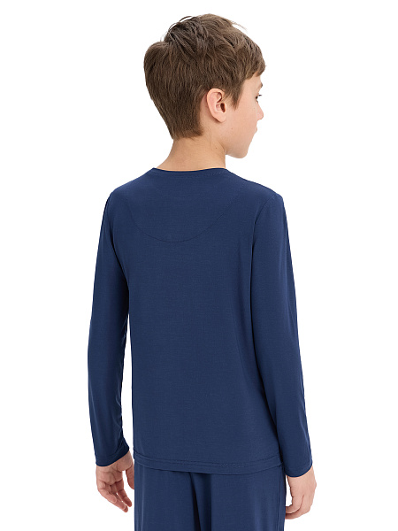 Лонгслив серии Bamboo для мальчика, цвет темно-синий, фото 2