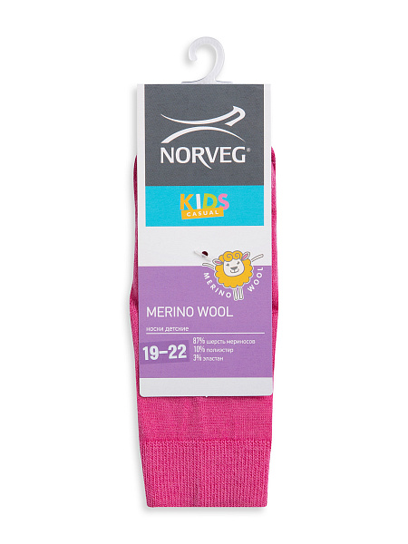 Термоноски детские шерстяные серии MERINO WOOL, цвет розовый, фото 5