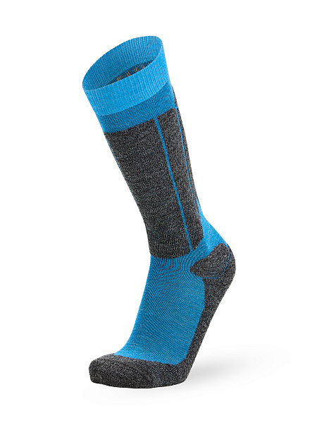 Термоноски детские ВЫСОКИЕ серии SPORT WOOL, цвет голубой+антрацит, фото 2