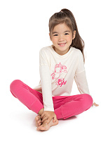 Пижама для девочки из шерсти мериносов Молочный