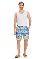Swimwear Шорты мужские Голубой паттерн Медведи