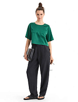 Брюки женские с карманами серии LINEN Черный
