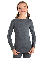 Термофутболка для девочек-подростков серии SOFT. Знак Woolmark Серый меланж