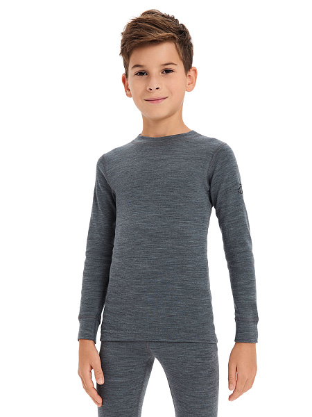 SOFT Комплект термобелья для мальчиков, цвет серый меланж, фото 3
