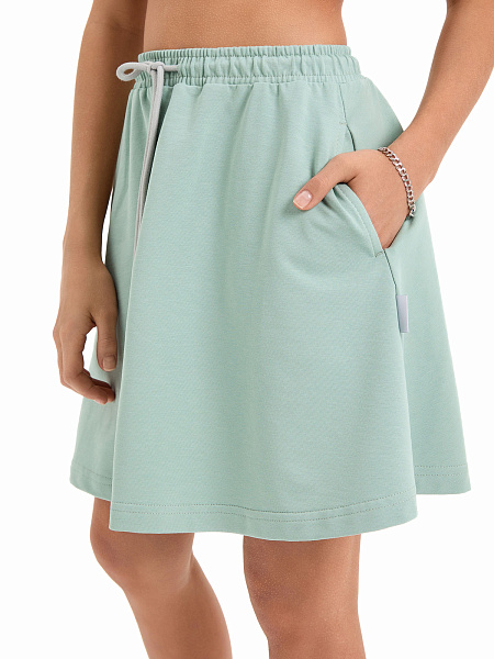 Юбка для девочки ORGANOMICA Cotton, цвет ментол, фото 4