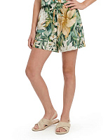 Шорты для девочки короткие LINEN Паттерн Tropical Flowers