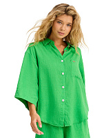 Рубашка женская серии LINEN Ярко зеленый