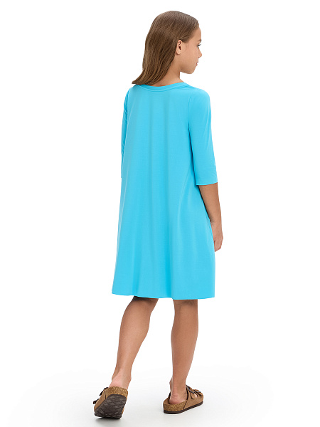 Платье Bamboo для девочки, цвет бирюзовый, фото 2