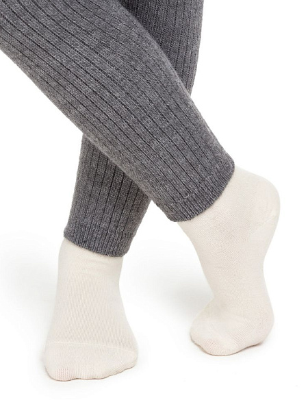 Бесшовные гамаши для детей, 50% шерсть мериносов 50% акрил, цвет серый, фото 5