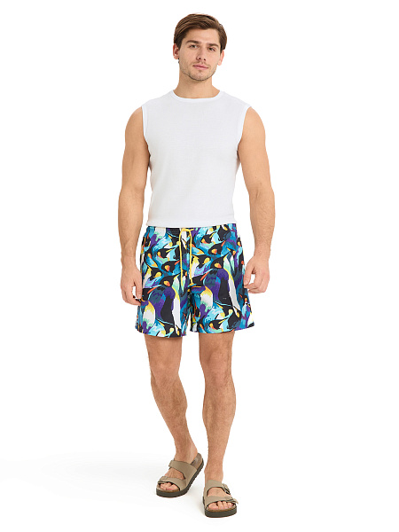 Шорты плавательные, цвет темно-синий, фото 2