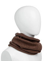 Теплый снуд из шерсти мериносов Коричневый меланж