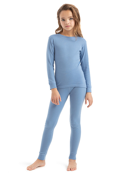 Термофутболка для девочек - подростков серии SOFT TEENS, цвет голубой пепельный, фото 5