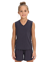 Топ Bamboo для девочки Темно-серый