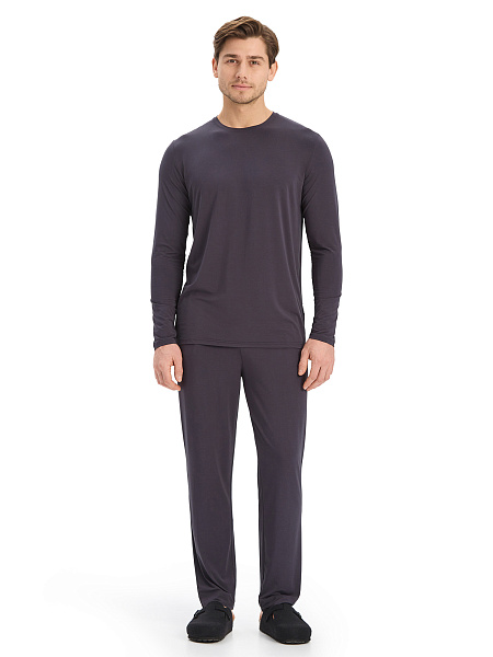 Лонгслив мужской серии Bamboo, цвет темно-серый, фото 5