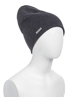Шапка из 100% шерсти мериносов Темно-серый меланж