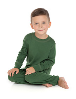 Пижама для мальчика из шерсти мериносов Олива