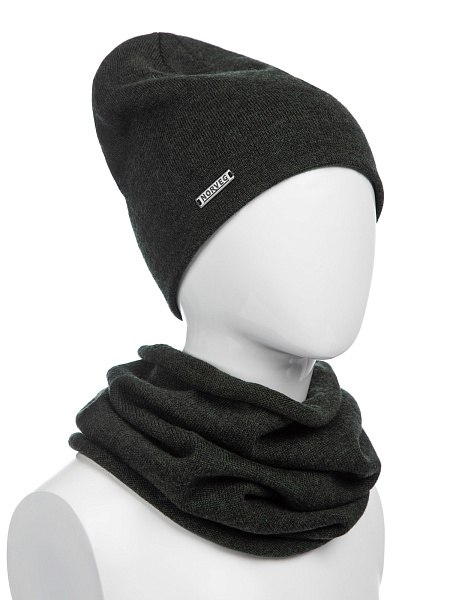 Комплект шапка и снуд из 100% шерсти мериносов, фото 1