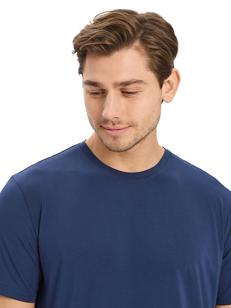 Футболка мужская серии Bamboo, цвет темно-синий, фото 3