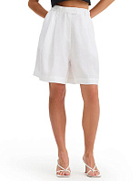 LINEN Шорты женские удлиненные Белый