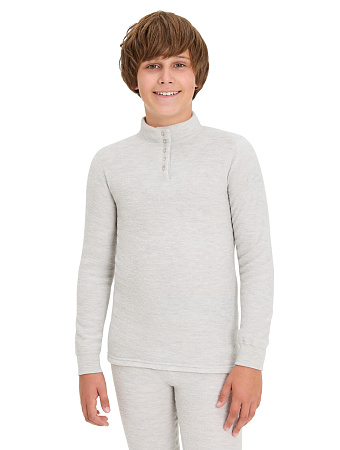 Термобелье фуфайка для мальчиков - подростков серии "-60°C", цвет жемчуг, фото 1