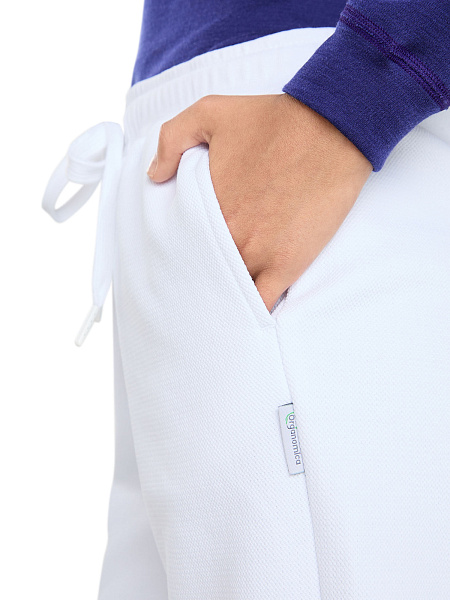 Джоггеры подростковые для девочек ORGANOMICA Cotton, цвет белый, фото 4