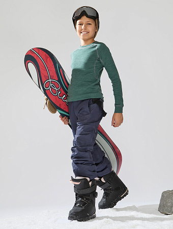 Комплект термобелья для мальчиков серии SPORT WOOL, цвет зеленый, фото 1